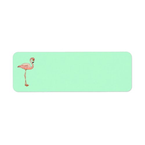 Pink Flamingo Custom Labels