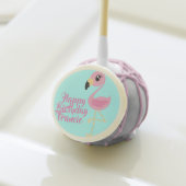 Pink Flamingo Cute 1st Birthday Party Cake Pops (Front Insitu)