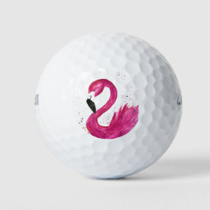 Pink Flamingo Cute Girly Tropical Bird Beach Golf Balls