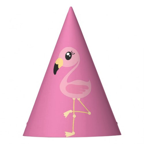 Pink Flamingo Cute Tropical 1st Birthday Party Hat