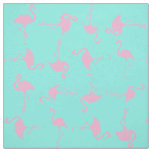Pink Flamingo Cute Tropical Print Fabric