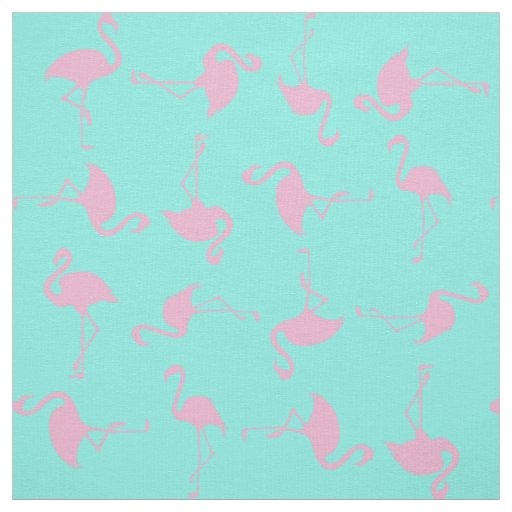 Pink Flamingo Cute Tropical Print Fabric