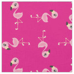 Pink Flamingo Cute Tropical Print Fabric Kids