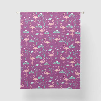 Pink Flamingo cute turquoise red pattern Sheer Curtains
