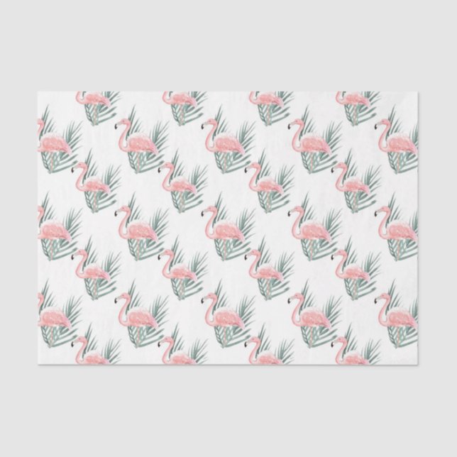 Pink Flamingo (Design 63 Pink Series) Tissue Paper (Front)