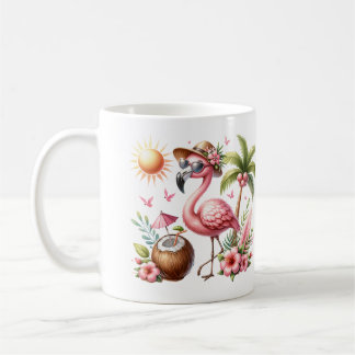 Pink Flamingo Design Coffee Mug