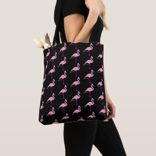 Pink Flamingo Design - Custom All-Over-Print Tote Bag