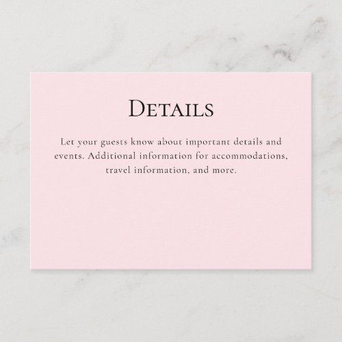 Pink Flamingo Details Enclosure Card
