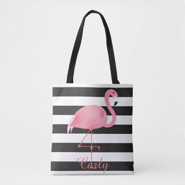 Pink flamingo diaper bag (Front)