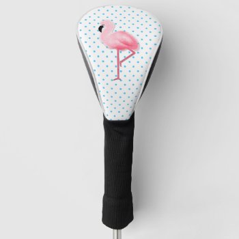 Pink Flamingo Driver Cover by DizzyDebbie at Zazzle