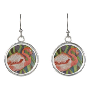 PINK FLAMINGO EARRINGS