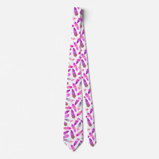 Pink Flamingo Feathers Neck Tie