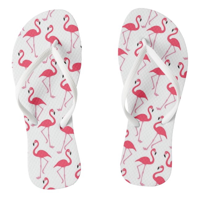 Pink Flamingo Flip Flops (Footbed)