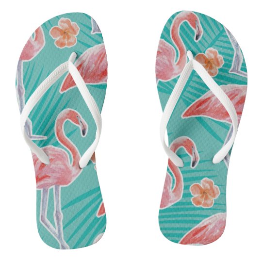 pink flamingo flip flops