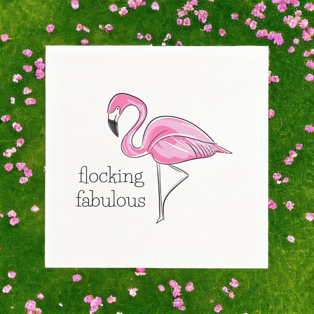Pink Flamingo Flocking Fabulous Napkins (Creator Uploaded)