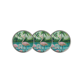 Pink Flamingo Florida Golf Ball Marker