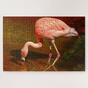 Pink Flamingo Florida. Jigsaw Puzzle