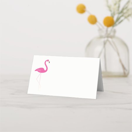 Pink Flamingo Folded Place Cards
