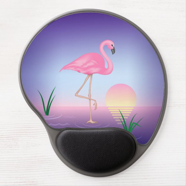 Pink Flamingo Gel Mouse Pad (Front)