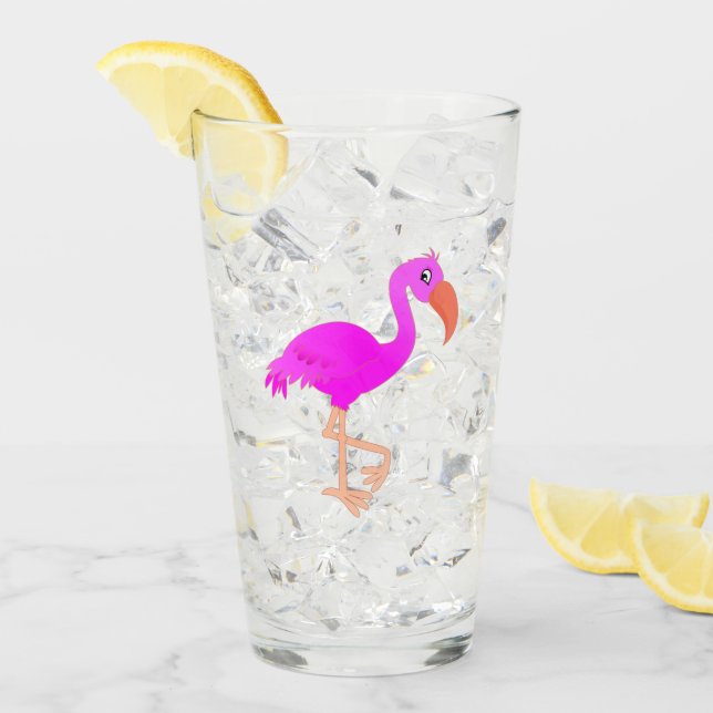 Pink Flamingo Glass (Front Ice)