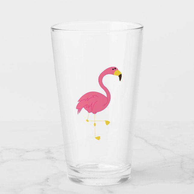 Pink Flamingo Glass (Front)