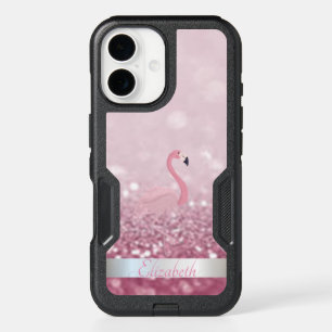 Bahaa Design IPhone 16 Pro Hülle – Miami Flamingo Abstract, Bunt & Stoßfest