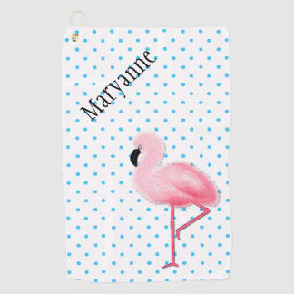 Pink Flamingo Golf Towel