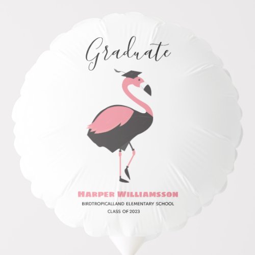 Pink Flamingo Graduation Balloon