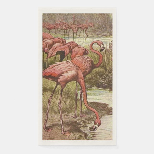 Pink Flamingo Guest Towels (Front)
