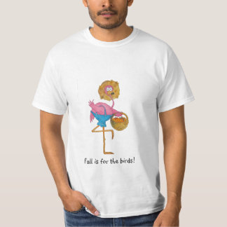 Pink Flamingo Happy Fall Funny Humor Pumpkin Patch T-Shirt
