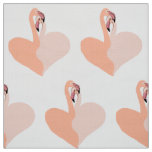 Pink Flamingo Heart  Fabric