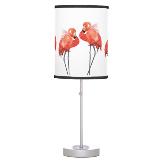 Pink Flamingo Home Decor Table Lamp (Front)
