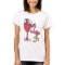 Pink Flamingo in Blush Wine Glass