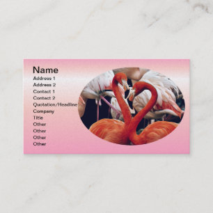 Pink Flamingo in Nature Business Card