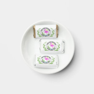 Pink Flamingo in Water Family Name Date Estd #1CW Hershey's Miniatures