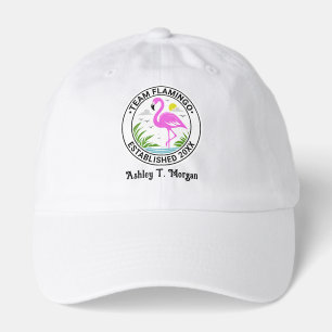 Pink Flamingo in Water Team Name Date Estd N Hat