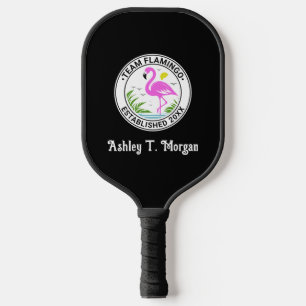 Pink Flamingo in Water Team Name Date Estd N Pickleball Paddle