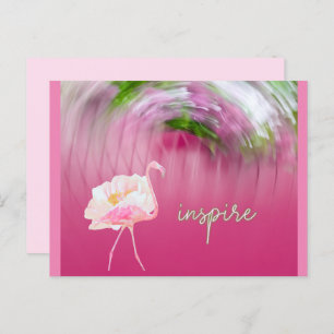Pink Flamingo Inspirational Saying Inspire Quote Postcard
