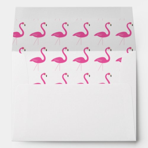 Pink Flamingo Invitation Envelope