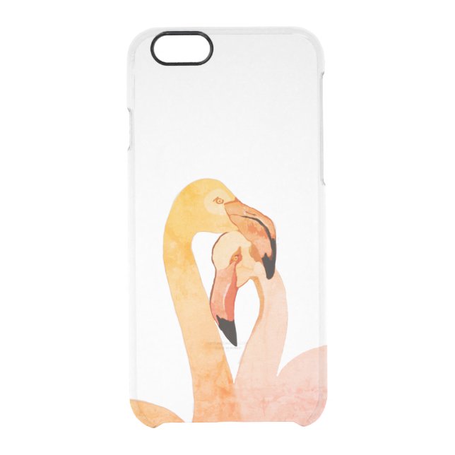 Pink Flamingo  iPhone 6/6s Clearly™ Deflector Case (Back)