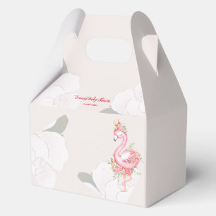 Pink Flamingo It's a Girl Baby Shower Favor Boxes