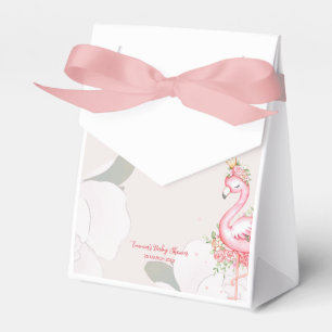 Pink Flamingo It's a Girl Baby Shower Favor Boxes