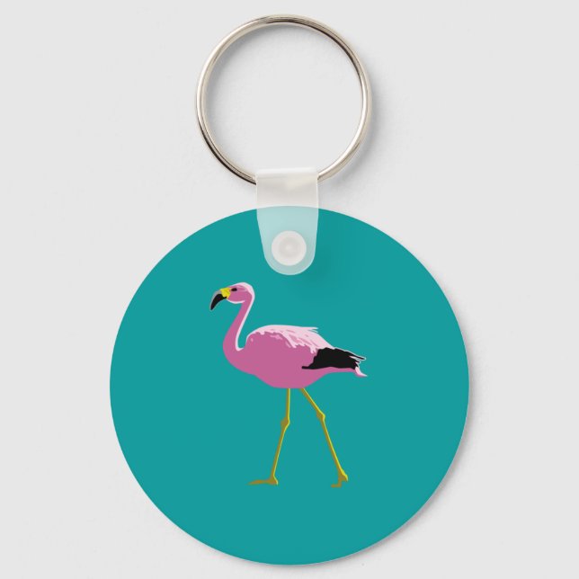 Pink Flamingo Keychain (Front)
