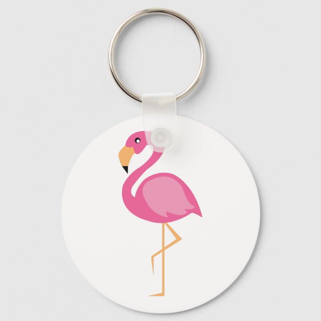 Pink Flamingo Keychain (Front)