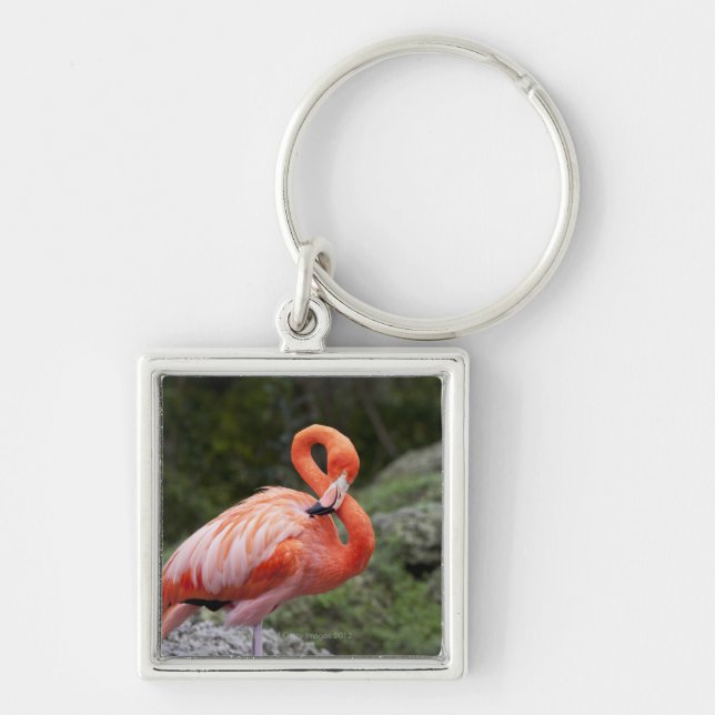 Pink Flamingo Keychain (Front)