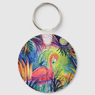 Pink Flamingo Keychain