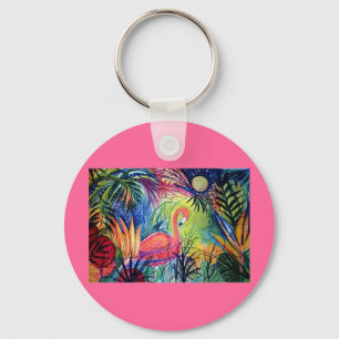 Pink Flamingo Keychain