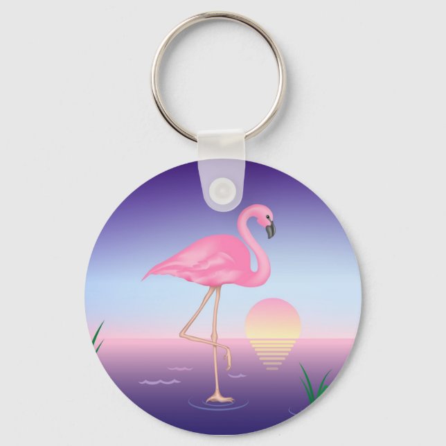 Pink Flamingo Keychain (Front)