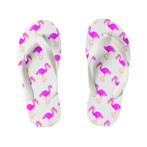 Pink Flamingo Kids Flip Flops