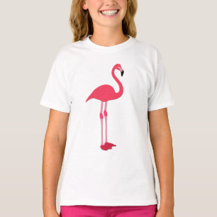 Pink Flamingo Kids White T-Shirt